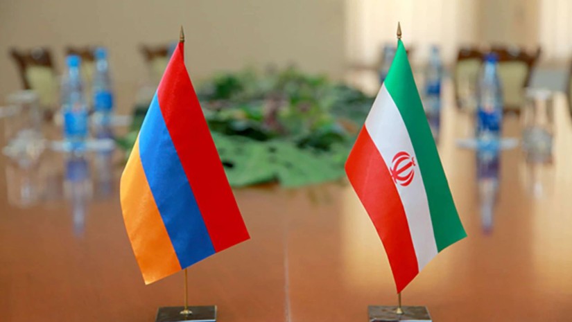 Iran Armenia Flags